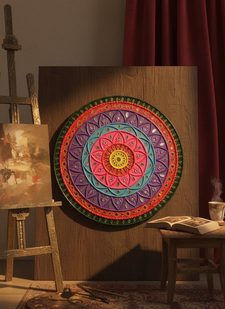 Chhavi's studio - mandala artwork